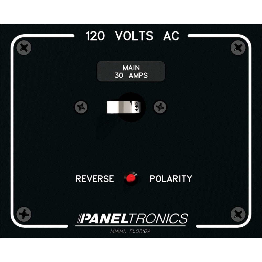 Paneltronics Standard Panel AC Main Double Pole w/30Amp CB & Reverse Polarity Indicator - 9982316B