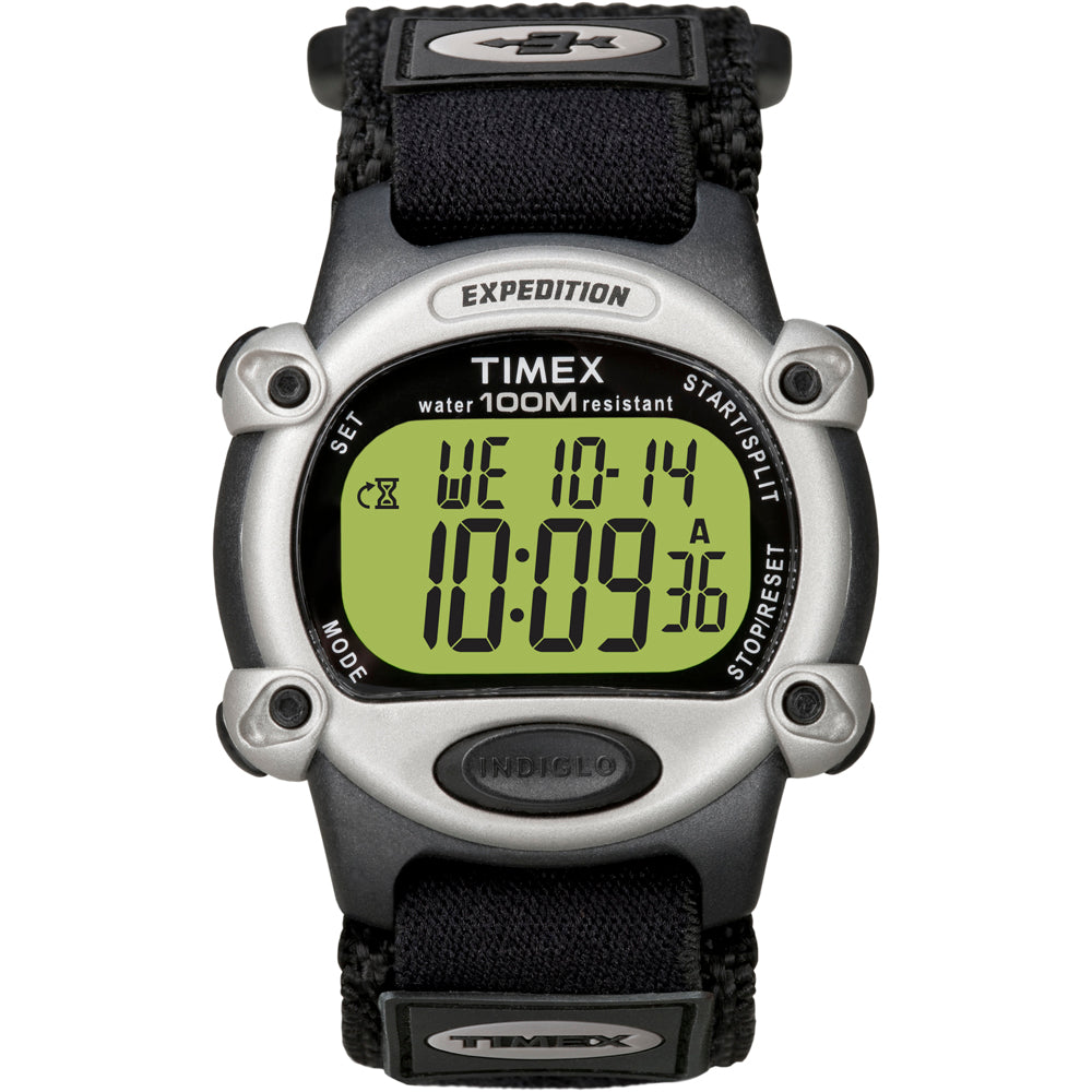 Timex Expedition Mens Chrono Alarm Timer Silver/Black - T48061