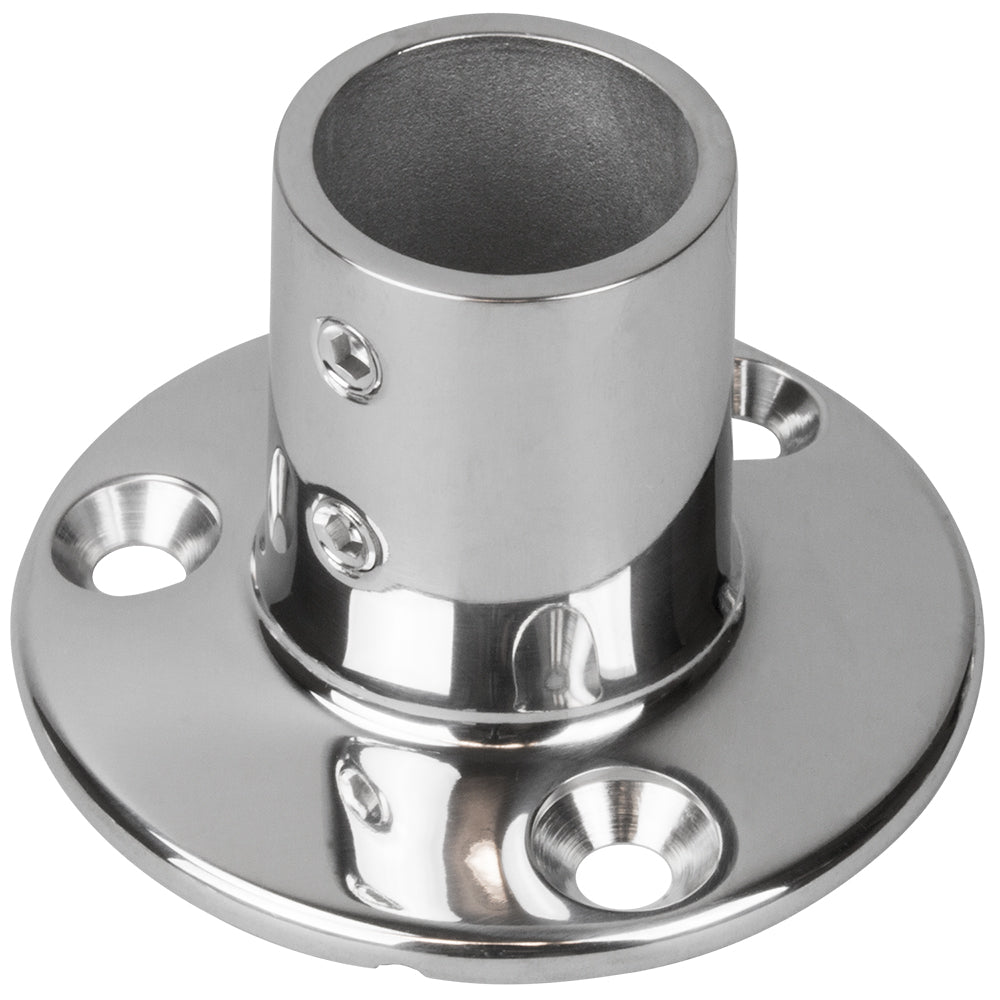 Sea-Dog Rail Base Fitting 2-3/4" Round Base 90° 316 Stainless Steel - 1" OD - 280901-1