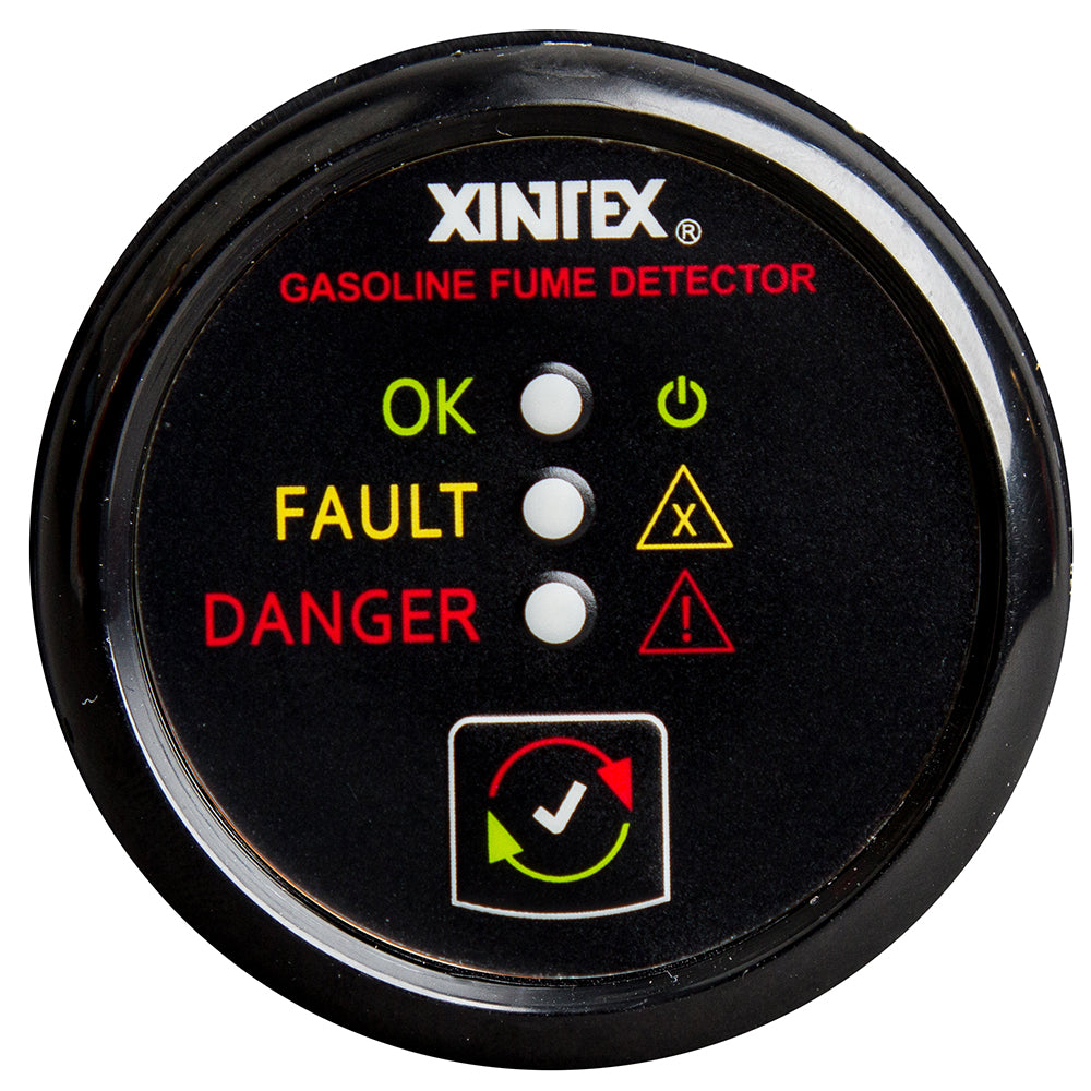 Xintex Gasoline Fume Detector & Alarm w/Plastic Sensor - Black Bezel Display - G-1B-R