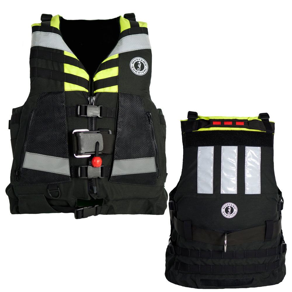 Mustang Swift Water Rescue Vest - Fluorescent Yellow Green Black - Universal - MRV15002-251-0-206