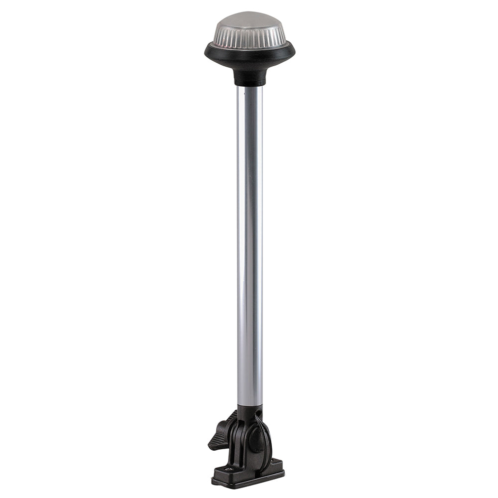 Perko Fold Down All-Round Frosted Globe Pole Light - Vertical Mount - White - 1637DP0CHR