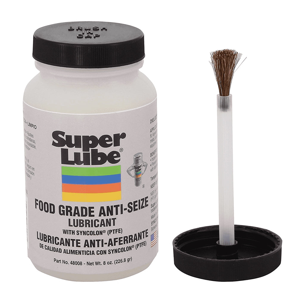 Super Lube Food Grade Anti-Seize w/Syncolon® (PTFE) - 8oz Brush Bottle - 48008