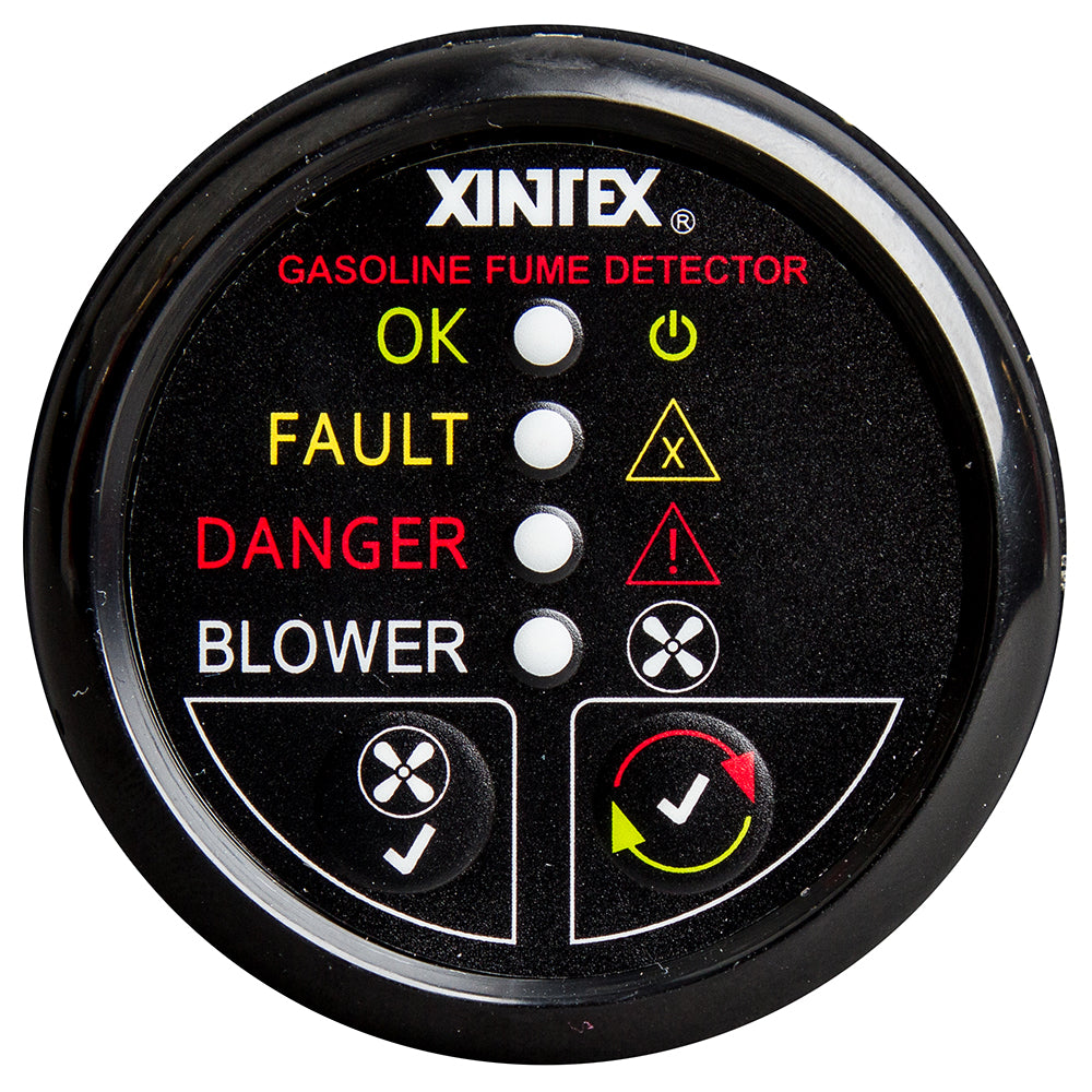 Xintex Gasoline Fume Detector & Blower Control w/Plastic Sensor - Black Bezel Display - G-1BB-R