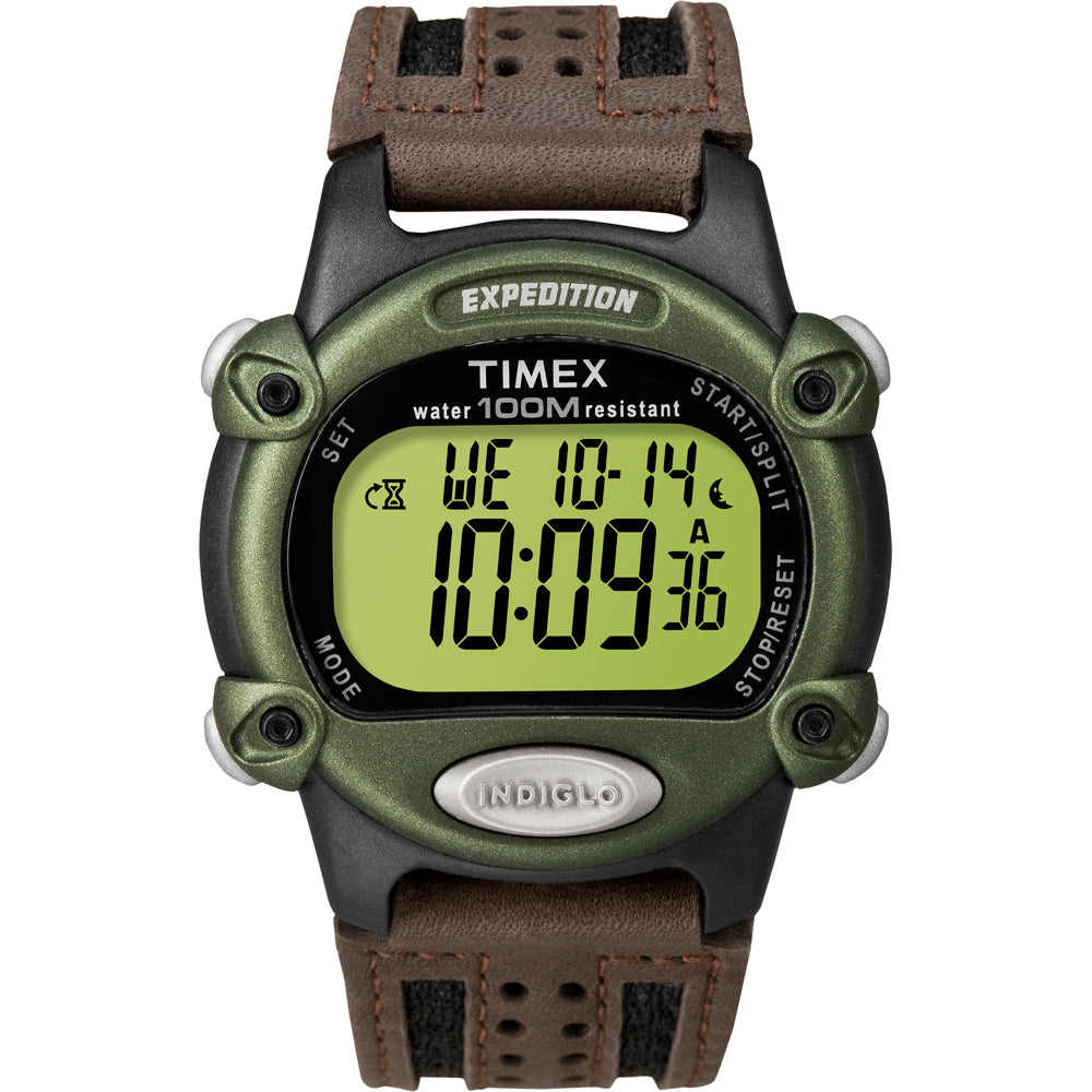 Timex Expedition® Men's Chrono Alarm Timer - Green/Black/Brown - T48042