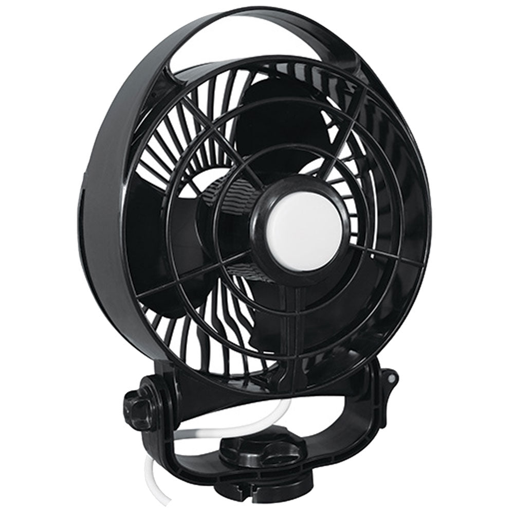 SEEKR by Caframo Maestro 12V 3-Speed 6" Marine Fan w/LED Light - Black - 7482CABBX