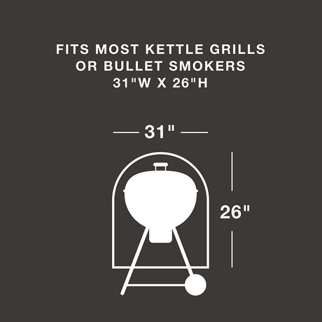 True Guard Kettle/Smoker Style 600 Denier Rip Stop Grill Cover - 100538851