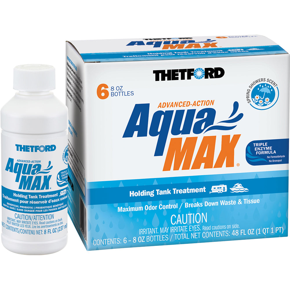 Thetford AquaMax® Holding Tank Treatment - 6-Pack - 8oz Liquid - Spring Shower Scent - 96634