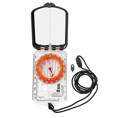 S.O.L. Survive Outdoors Longer Sighting Compass w/Mirror - 0140-0030