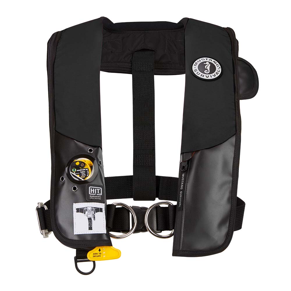 Mustang HIT Hydrostatic Inflatable Automatic PFD w/Harness - Black - MD318402-13-0-202