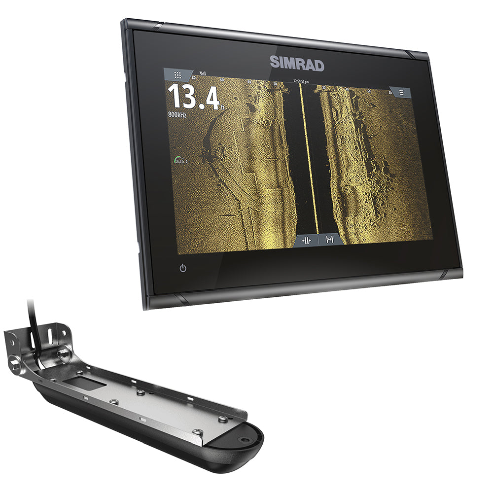 Simrad GO9 XSE Chartplotter/Fishfinder with Active Imaging 3-in-1 Transom Mount Transducer and C-map Discover Chart - 000-14840-002