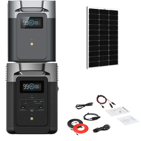 EcoFlow DELTA 2 + Solar Panels Complete Solar Generator Kit