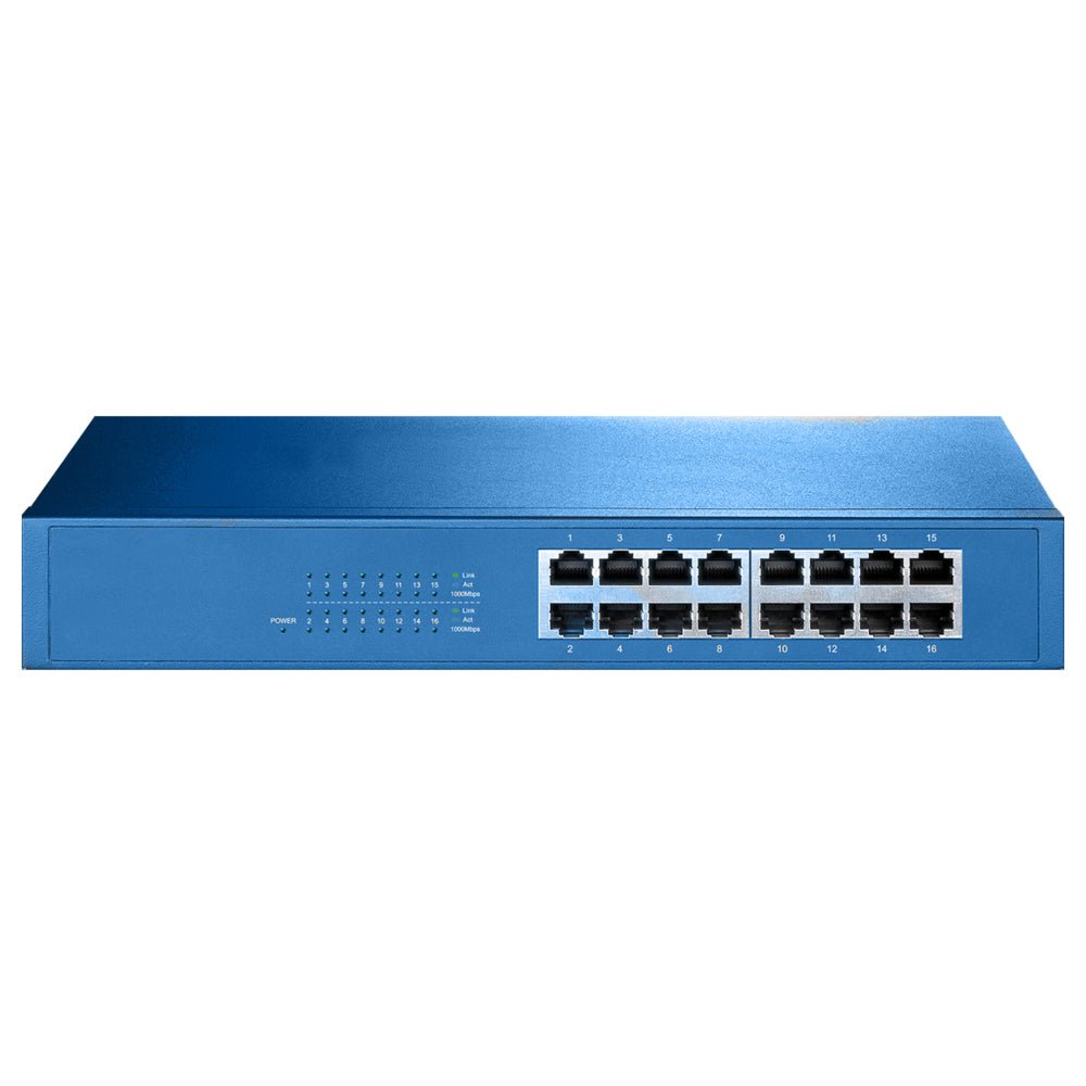 Aigean 16-Port Network Switch - Desk or Rack Mountable - 100-240VAC - 50/60Hz - NS-16 - CW84987 - Avanquil