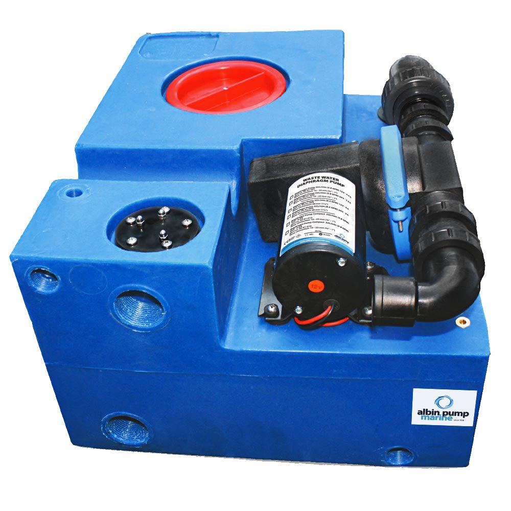 Albin Pump 12 Gallon (47L) Waste Water Tank CPL Diaphragm - 12V - 39143 - CW73506 - Avanquil