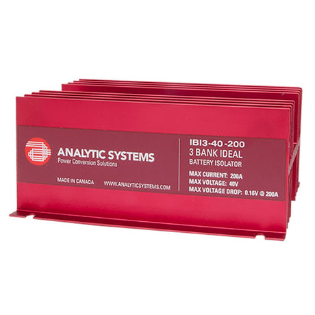Analytic Systems 200A, 40V 3-Bank Ideal Battery Isolator - IBI3-40-200 - CW83579 - Avanquil