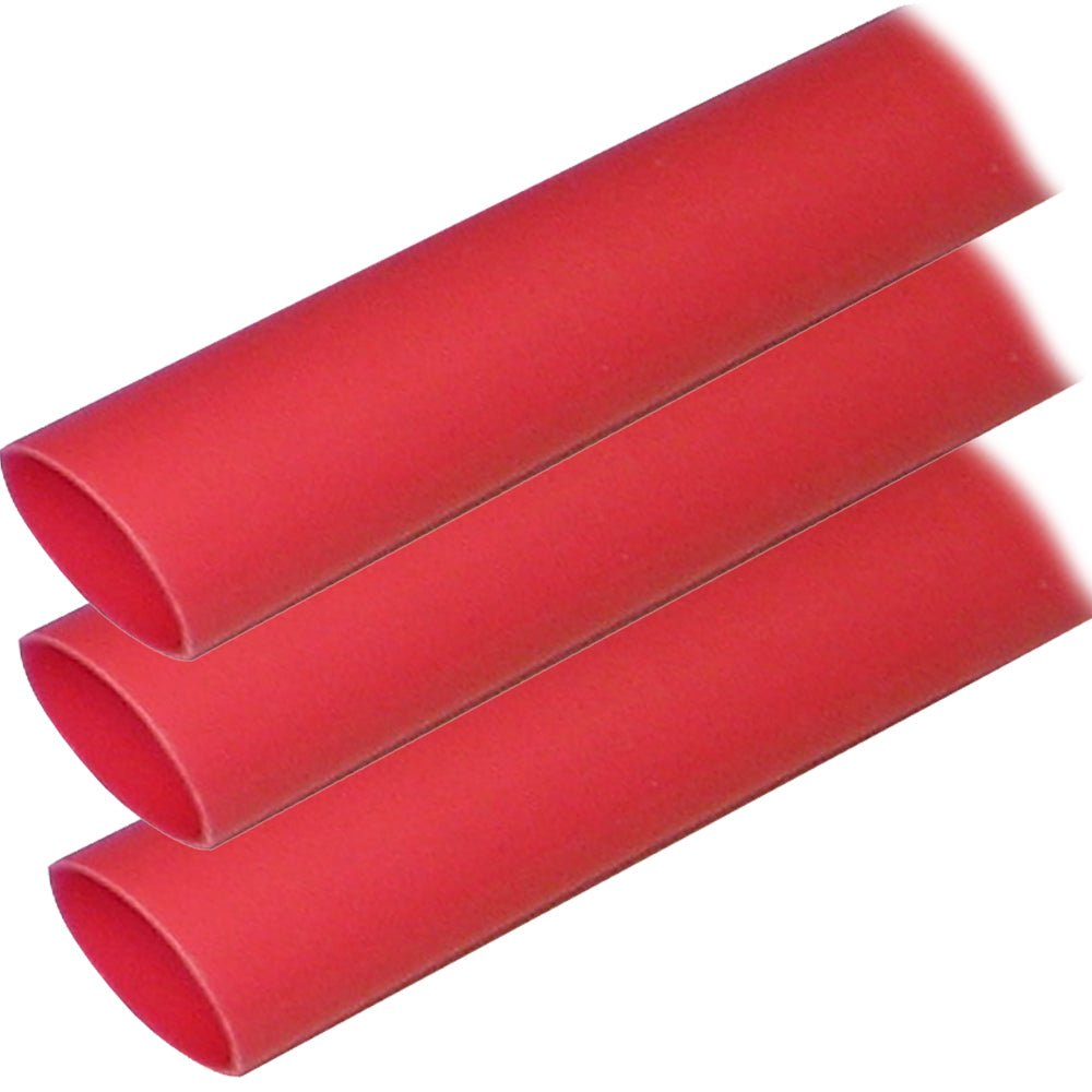 Ancor Adhesive Lined Heat Shrink Tubing (ALT) - 1" x 12" - 3-Pack - Red - 307624 - CW60088 - Avanquil