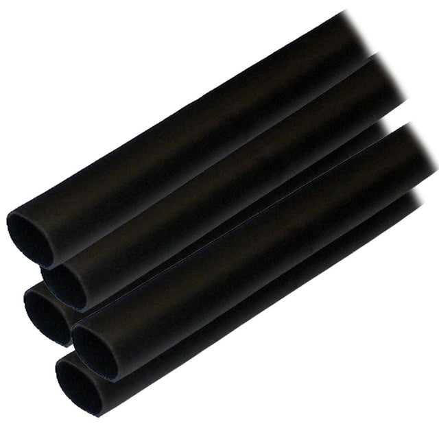 Ancor Adhesive Lined Heat Shrink Tubing (ALT) - 1/2" x 12" - 5-Pack - Black - 305124 - CW60067 - Avanquil