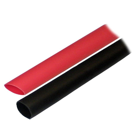 Ancor Adhesive Lined Heat Shrink Tubing (ALT) - 1/2" x 3" - 2-Pack - Black/Red - 305602 - CW60069 - Avanquil