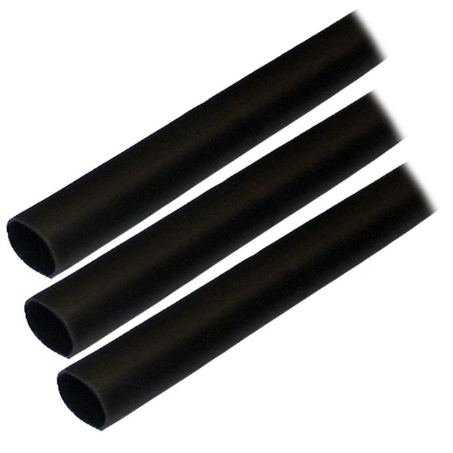 Ancor Adhesive Lined Heat Shrink Tubing (ALT) - 1/2" x 3" - 3-Pack - Black - 305103 - CW60065 - Avanquil