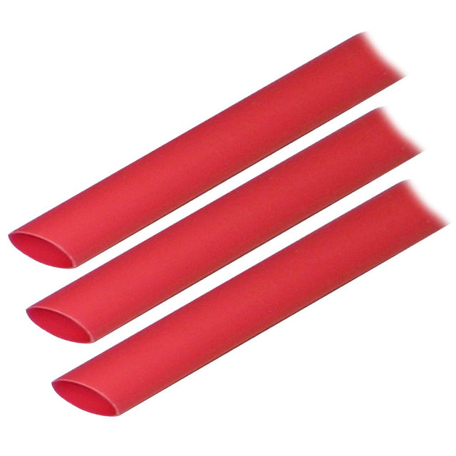 Ancor Adhesive Lined Heat Shrink Tubing (ALT) - 1/2" x 3" - 3-Pack - Red - 305603 - CW60070 - Avanquil