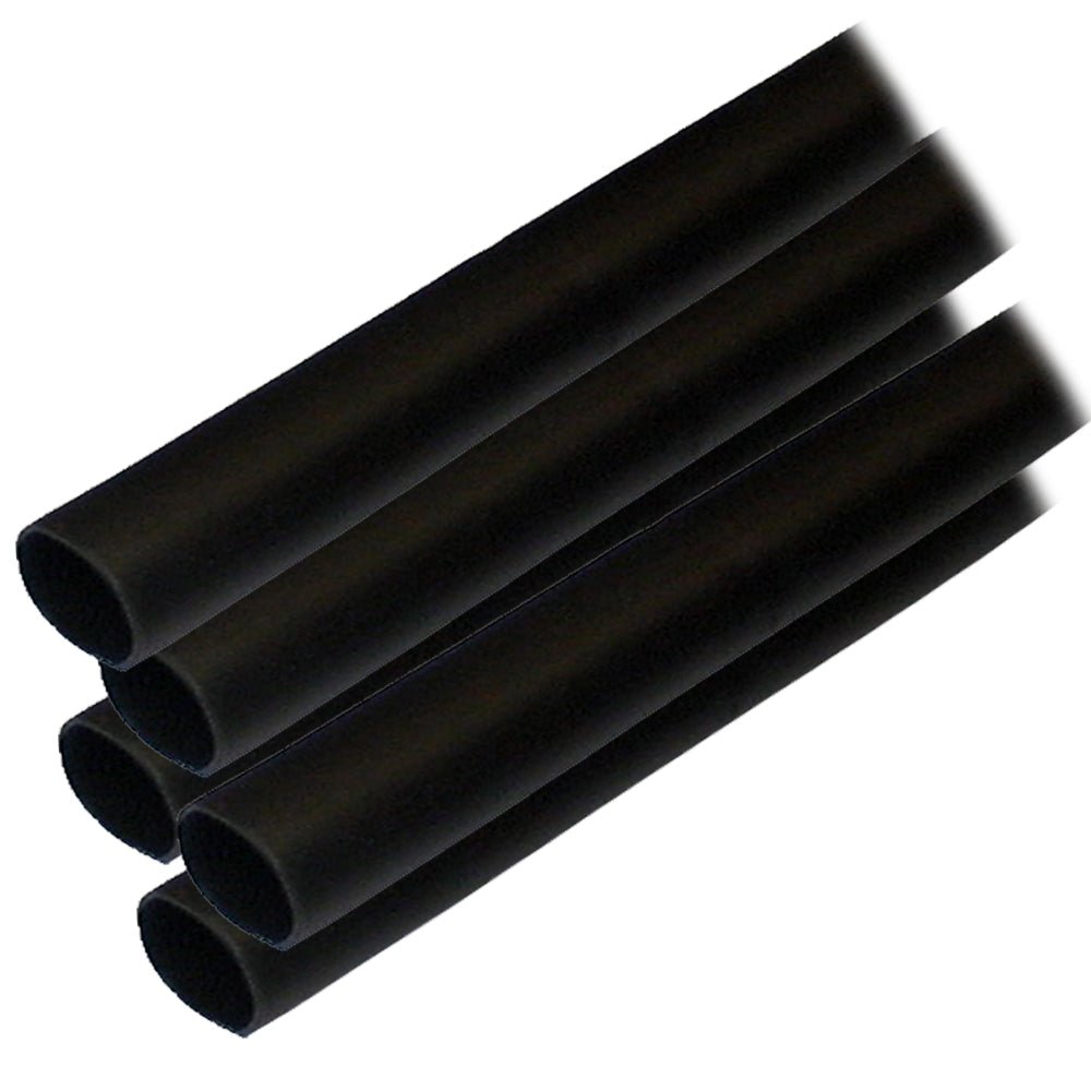 Ancor Adhesive Lined Heat Shrink Tubing (ALT) - 1/2" x 6" - 5-Pack - Black - 305106 - CW60066 - Avanquil