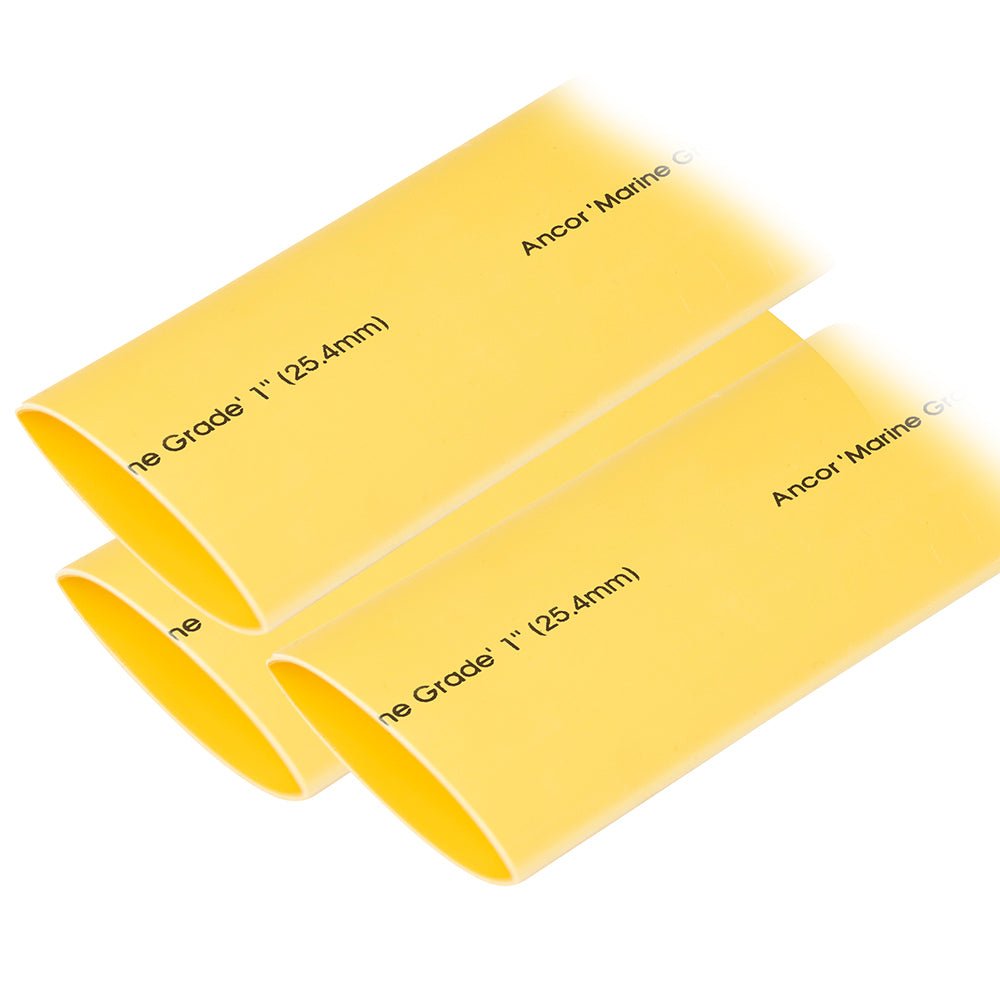 Ancor Heat Shrink Tubing 1" x 12" - Yellow - 3 Pieces - 307924 - CW75544 - Avanquil
