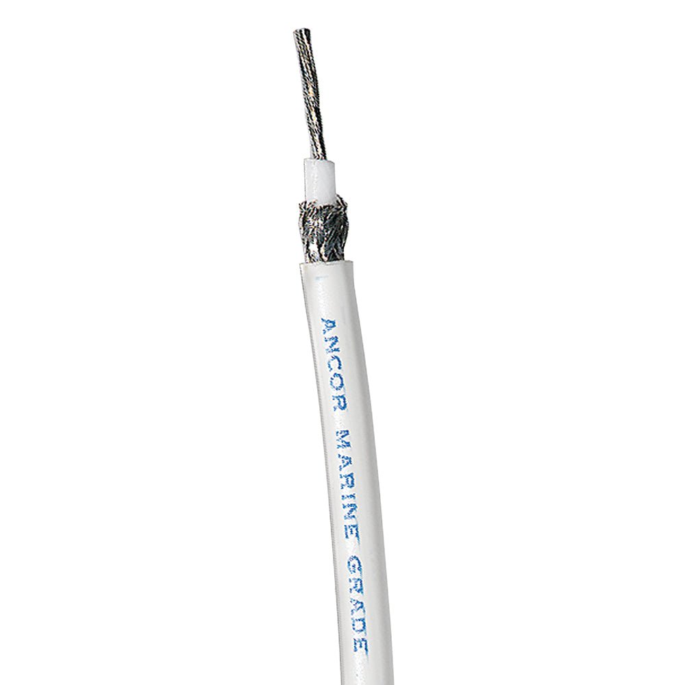Ancor RG 8X White Tinned Coaxial Cable - Sold By The Foot - 1515-FT - CW72370 - Avanquil