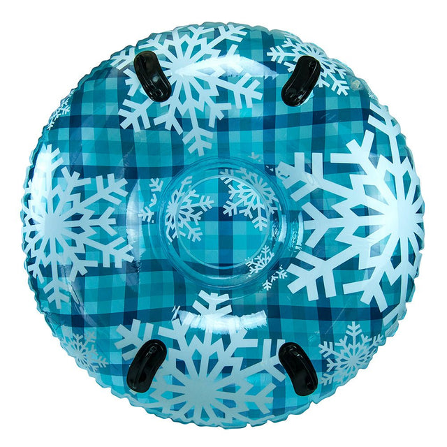 Aqua Leisure 43" Pipeline Sno™ Clear Top Racer Sno-Tube - Cool Blue Plaid - PST13365S2 - CW87409 - Avanquil