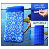 Aqua Leisure Supreme Oversized Controued Lounge Hibiscus Pineapple Royal Blue w/Docking Attachment - APL19977 - CW87377 - Avanquil