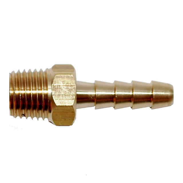 Attwood Universal Brass Fuel Hose Fitting - 1/4" NPT x 3/8" Barb - 14540-6 - CW98326 - Avanquil
