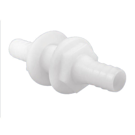 Attwood White Plastic Double Ended Connector - 3/4" Inner Diameter - 722511 - CW98105 - Avanquil