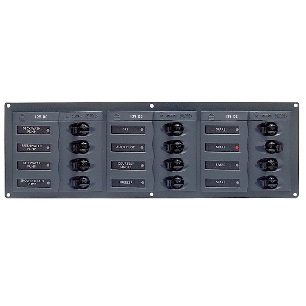 BEP DC Panel - 12-Way - No Meter - Horizontal - 902NMH - CW58812 - Avanquil