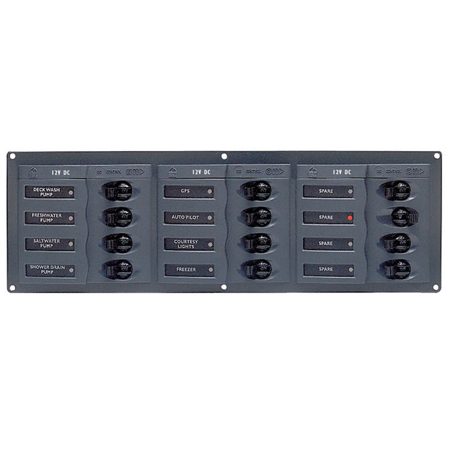 BEP DC Panel - 12-Way - No Meter - Horizontal - 902NMH - CW58812 - Avanquil