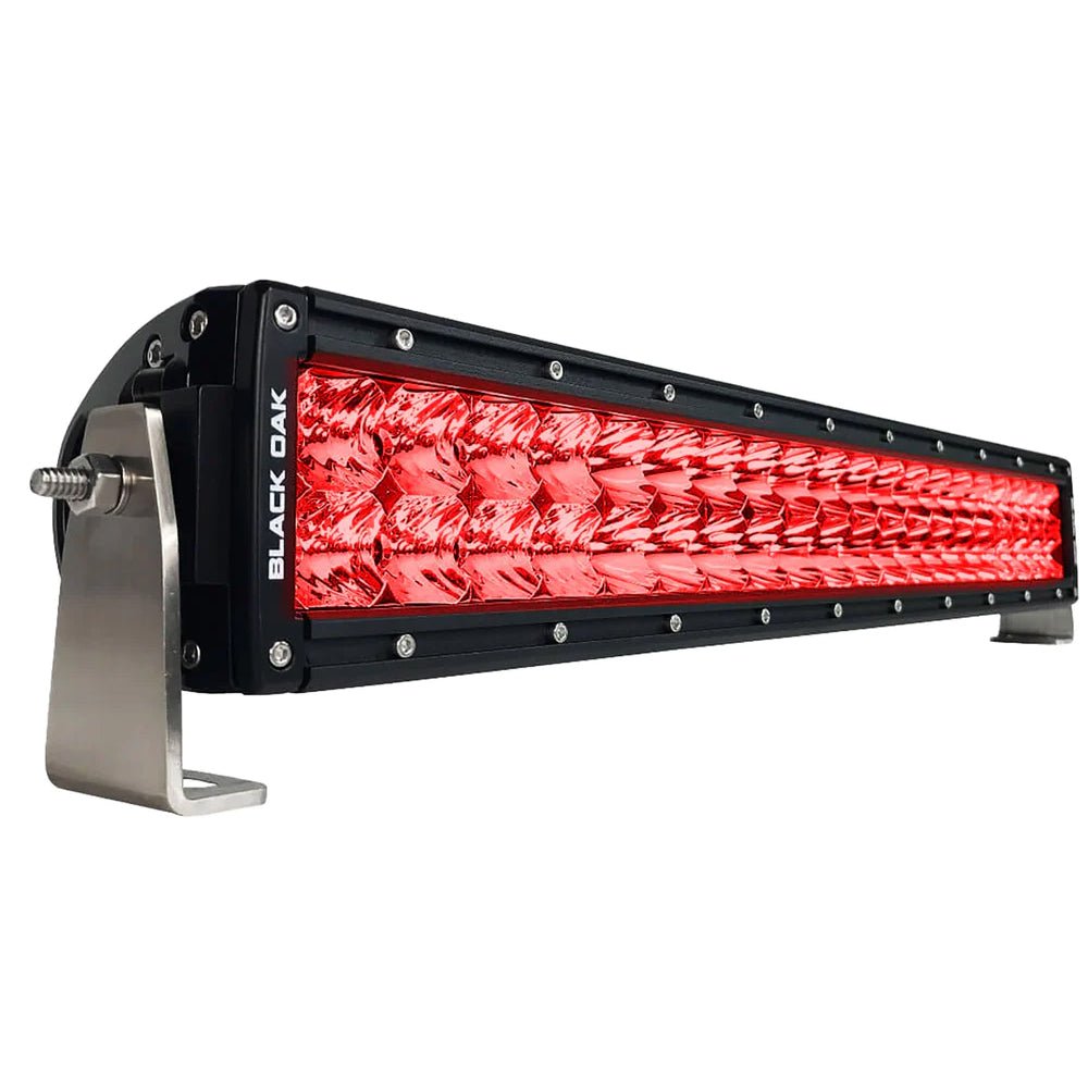 Black Oak Curved Double Row Combo Red Predator Hunting 20" Light Bar - Black - 20CR-D3OS - CW95864 - Avanquil