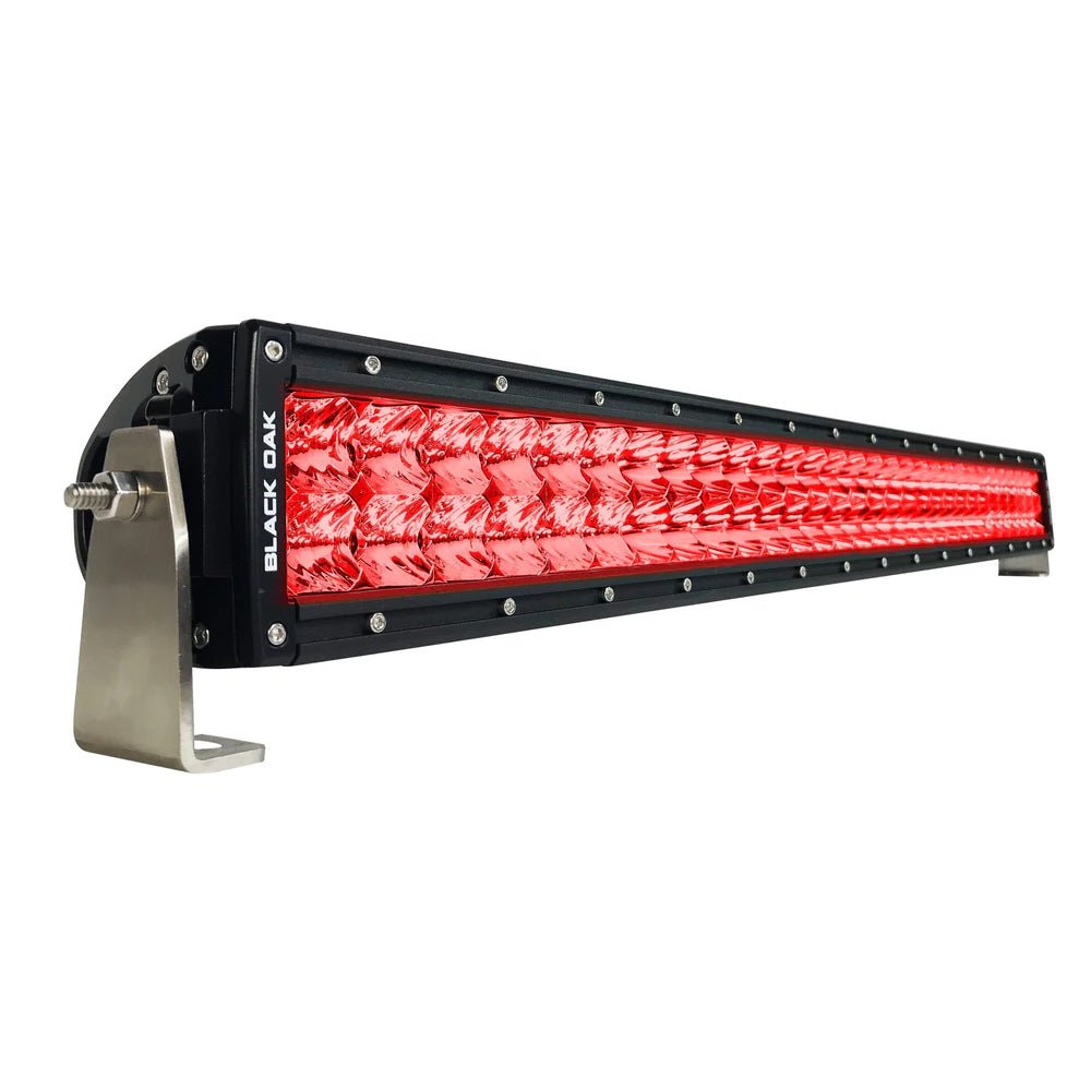 Black Oak Curved Double Row Combo Red Predator Hunting 30" Light Bar - Black - 30CR-D3OS - CW95866 - Avanquil
