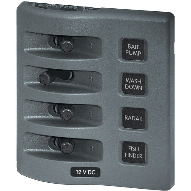 Blue Sea 4305 WeatherDeck® 12V DC Waterproof Switch Panel - 4 Posistion - CW51814 - Avanquil