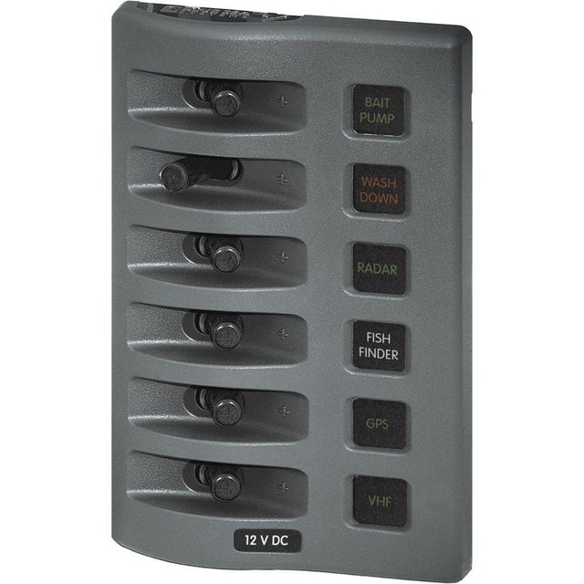 Blue Sea 4306 WeatherDeck Water Resistant Fuse Panel - 6 Position - Grey - CW20416 - Avanquil