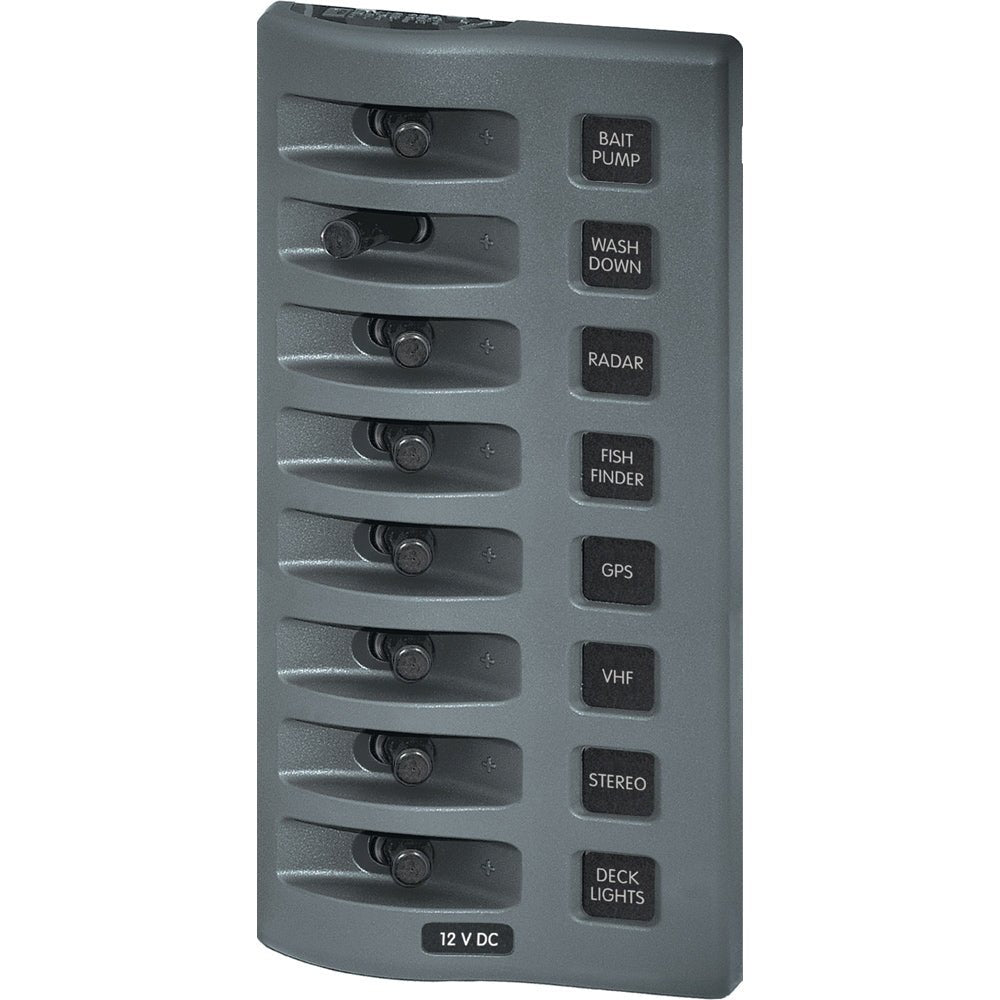 Blue Sea 4309 WeatherDeck® 12V DC Waterproof Switch Panel - 8 Position - CW51816 - Avanquil