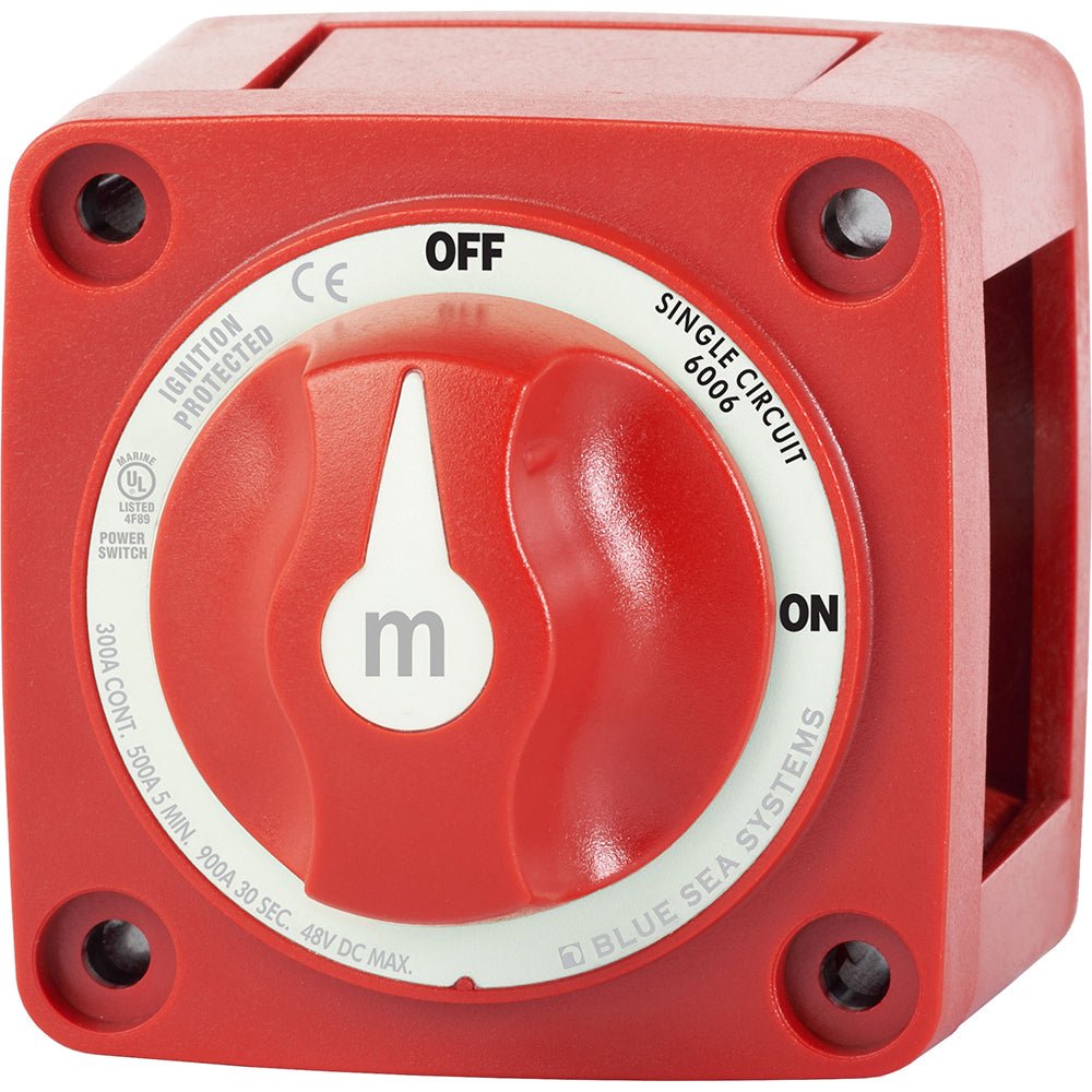 Blue Sea 6006 m-Series (Mini) Battery Switch Single Circuit ON/OFF Red - CW25104 - Avanquil