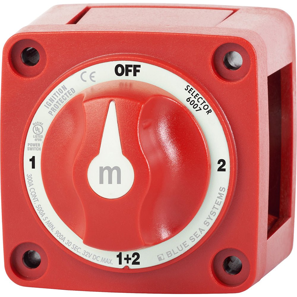 Blue Sea 6007 m-Series (Mini) Battery Switch Selector Four Position Red - CW20505 - Avanquil