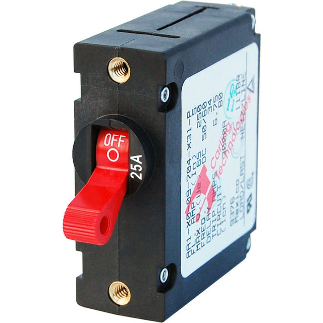 Blue Sea 7217 AC / DC Single Pole Magnetic World Circuit Breaker - 25 Amp Red - CW20577 - Avanquil