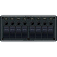 Blue Sea 8371 Water Resistant Panel - 8 Position - Black - Horizontal Mount - CW20810 - Avanquil