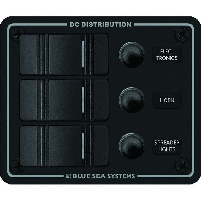 Blue Sea 8374 Water Resistant 3 Position - Black - Vertical Mount Panel - CW20813 - Avanquil