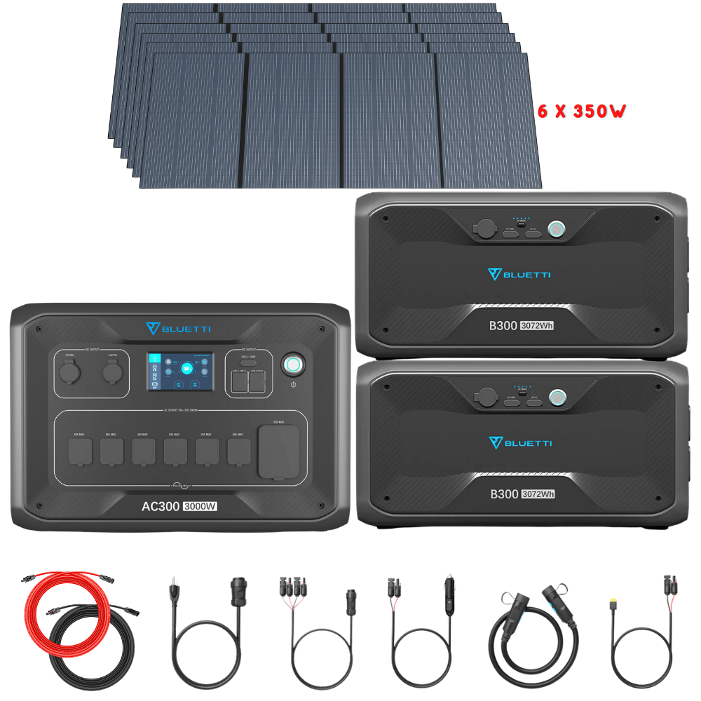 Bluetti AC300 Inverter Module + B300 Batteries + Solar Panels Complete Solar Generator Kit - Avanquil