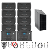 Bluetti [DUAL] AC300 6,000W 240V Split Phase + B300 Batteries + Solar Panels - BP-AC300[2]+P030A+B300[8]+RS-M200[10]+RS-50102[2] - Avanquil