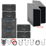Bluetti [DUAL] AC300 6,000W 240V Split Phase + B300 Batteries + Solar Panels Complete Solar Generator Kit - BP-AC300[2]+P030A+B300[4]+RS-M200[22]+RS-50102[4] - Avanquil