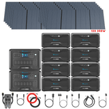Bluetti [DUAL] AC300 6,000W 240V Split Phase + B300 Batteries + Solar Panels Complete Solar Generator Kit - BP-AC300[2]+P030A+B300[8]+PV350[12]+RS-50102[4] - Avanquil