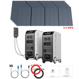 Bluetti [DUAL] EP500 4,000W 10,200Wh 120/240V Output + Solar Panels Complete Solar Generator Kit - BP-EP500[2]+BP-P020A+PV350[6]+RS-50102[2] - Avanquil