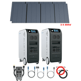 Bluetti [DUAL] EP500 PRO 6,000W 10,200Wh + Solar Panels Complete Solar Generator Kit - BP-EP500PRO[2]+BP-P030A+PV350[2]+RS-50102[2] - Avanquil