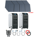 Bluetti [DUAL] EP500 PRO 6,000W 10,200Wh + Solar Panels Complete Solar Generator Kit - BP-EP500PRO[2]+BP-P030A+PV350[6]+RS-50102[2] - Avanquil